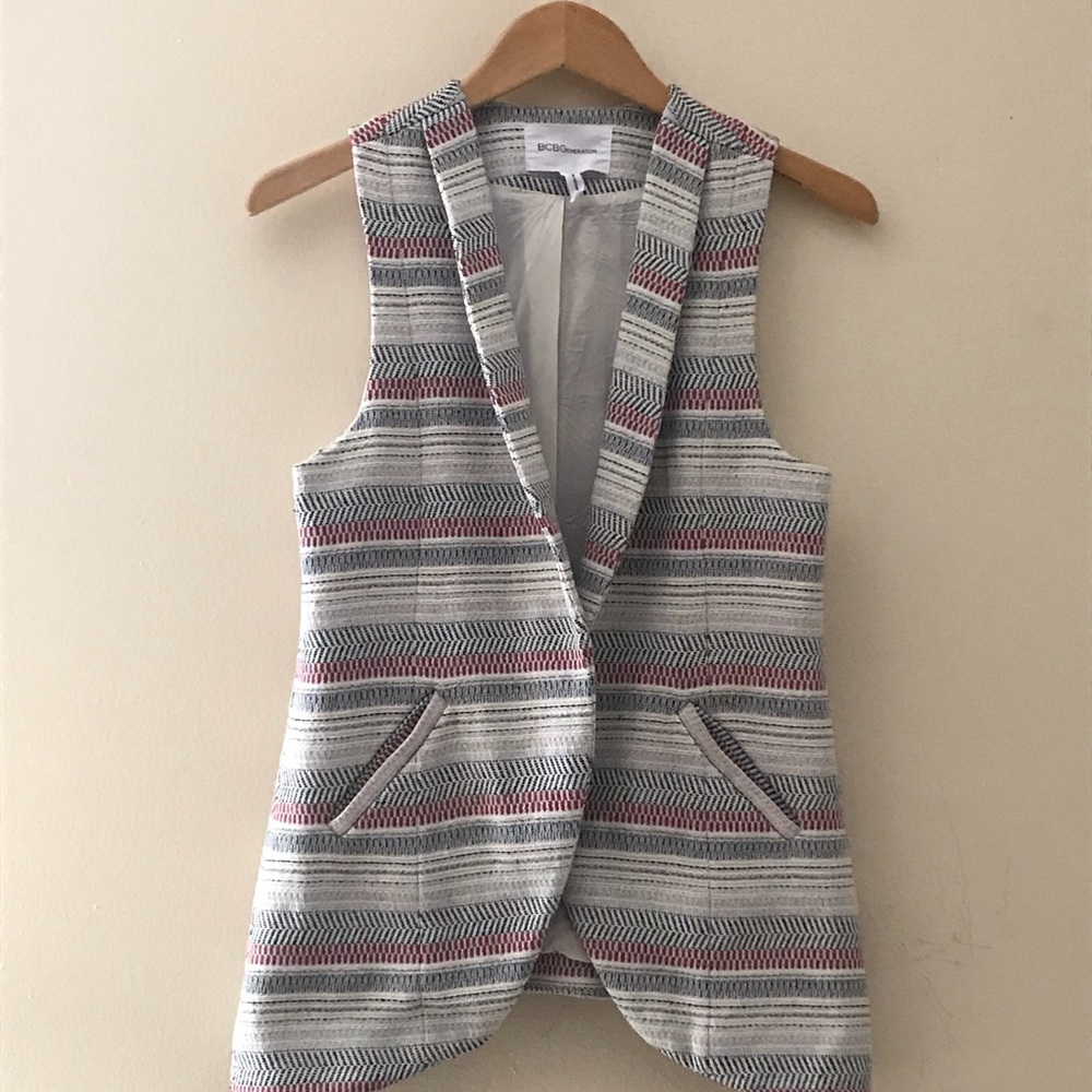 BCBGeneration Striped Vest